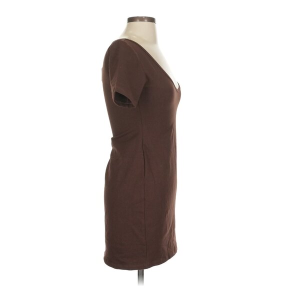 NWT Reformation Organic Cotton Brown Bodycon Mini Dress – Size S - Picture 4 of 6